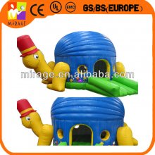 tortoise inflatable castles with blue roof for kids