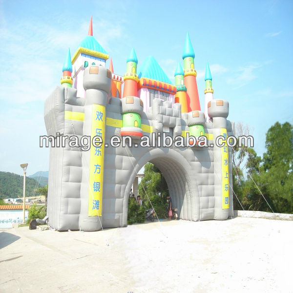 orange inflatable arch for event