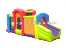 childrens park and inflatable bouncer house with slide