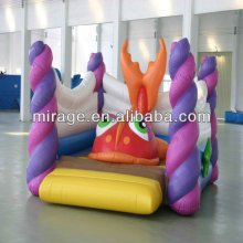 red inflatable bounce house